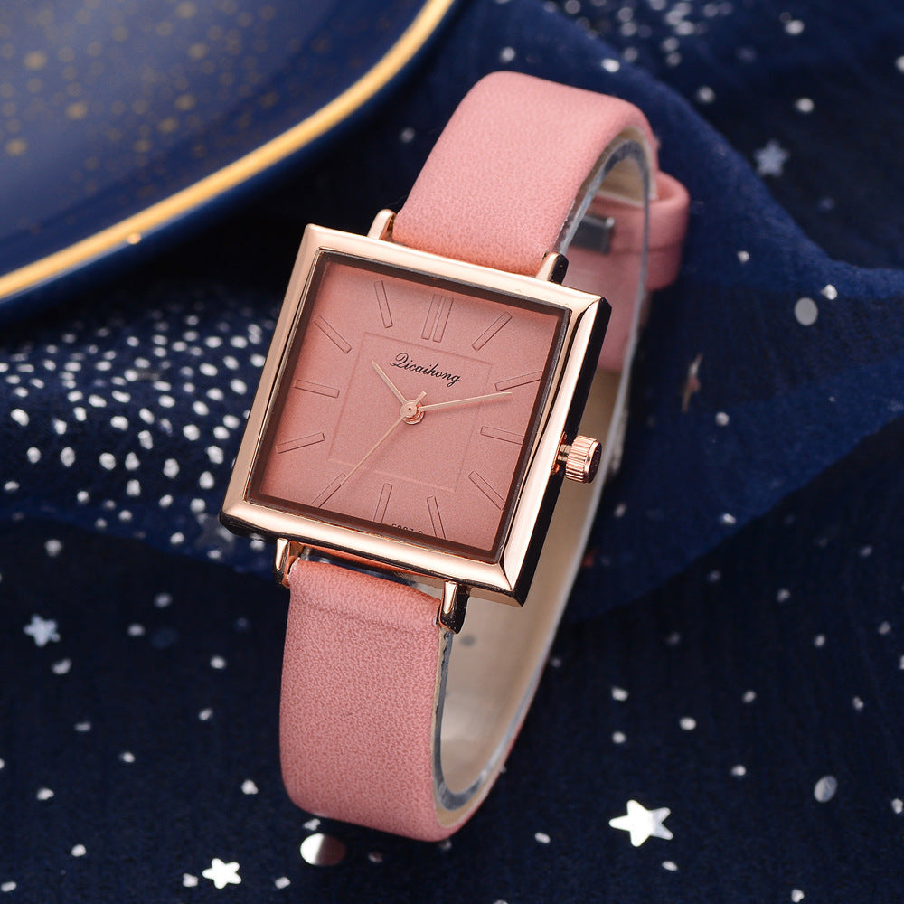 **Ladies Simple Pure Color Watch – Elegant & Functional**
A sleek and stylish **28mm quartz watch** with a **spiral crown** and **ordinary glass mirror**. Features a **chronograph function** and a **pin buckle clasp** for a secure fit. Available in a variety of colors: **white, purple, green, blue, black, pink, and brown**. Ideal for adding a simple, elegant touch to any outfit.