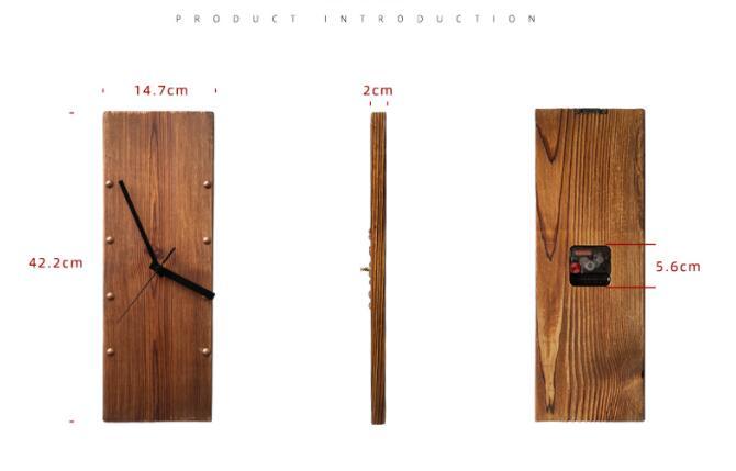 Add a touch of classic charm and timeless elegance to your living space with the Vintage Solid Wood Art Deco Rectangular Wall Clock. Designed to blend beautifully into your home décor, this sophisticated piece brings both functionality and style to any room.