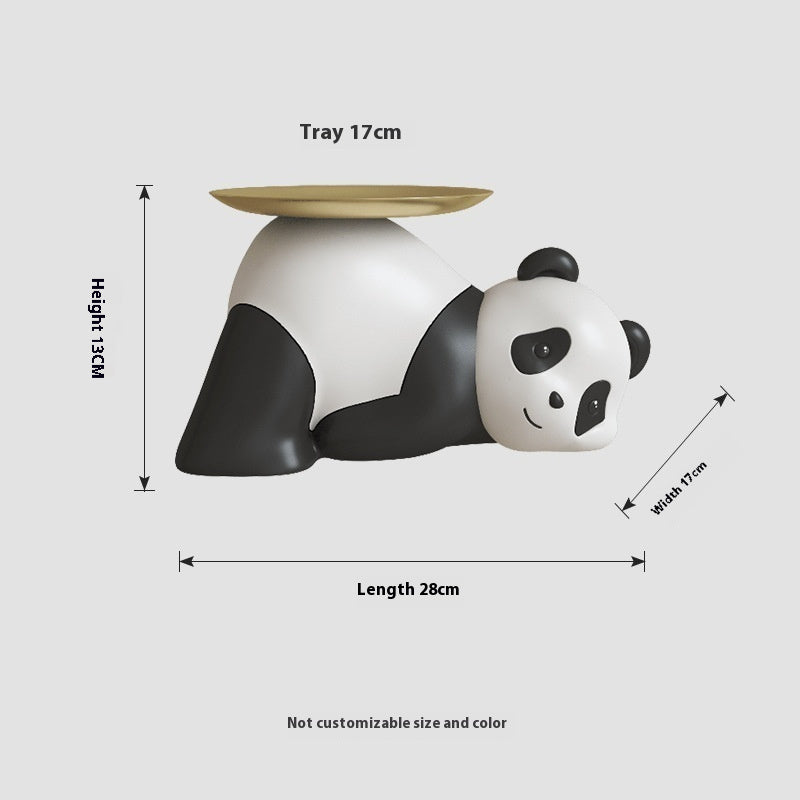 "Panda Wine Decoration β A handmade synthetic resin wine rack featuring whimsical panda designs, including bamboo panda, fortune panda, and treasure hunting panda. A fun and functional addition to your home decor, perfect for wine lovers and unique gift-giving occasions."