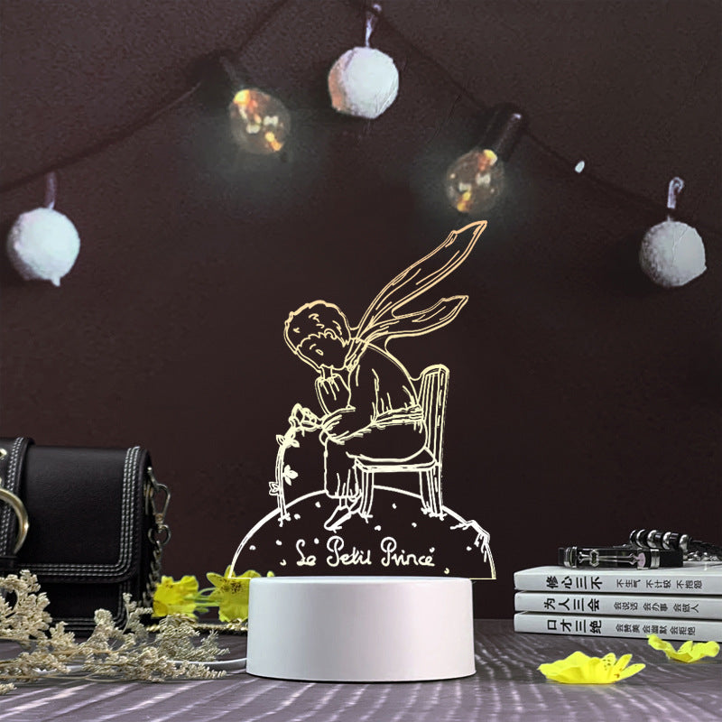 3D Cartoon Jellyfish USB Night Light with customizable design options, featuring acrylic lampshade and multiple lighting modes. Perfect for gifts, home decor, and creative lighting.