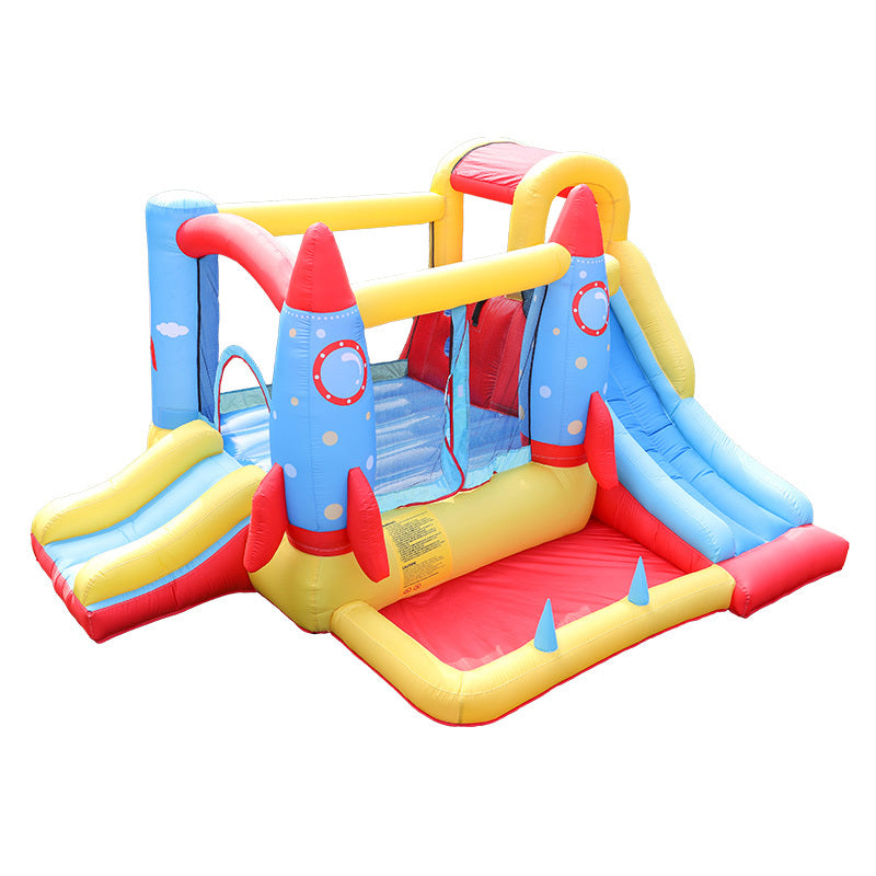 **Children's Inflatable Castle Park β Rocket Castle** ππ° A fun and spacious inflatable bouncy castle (340x280x185cm) designed for 2-4 kids aged 3-12. Made from durable Oxford cloth and scratched fabric, with a powerful 450W fan for continuous play. Lightweight (18kg) and perfect for backyards, parties, and events. Includes 1 bouncy castle for endless fun! π