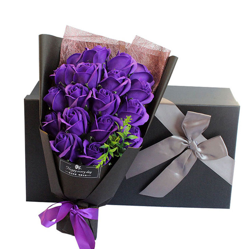 **Bouquet Soap Rose Flower β Elegant & Handcrafted πΉ** A **handmade soap rose bouquet** in a **gift box**, perfect for **birthdays**, **graduations**, and **special occasions** like **Valentine's Day**, **Mother's Day**, and more. A timeless and fragrant gift for anyone! π