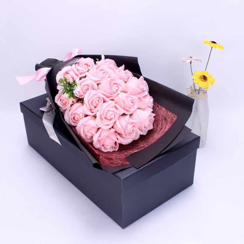**Bouquet Soap Rose Flower β Elegant & Handcrafted πΉ** A **handmade soap rose bouquet** in a **gift box**, perfect for **birthdays**, **graduations**, and **special occasions** like **Valentine's Day**, **Mother's Day**, and more. A timeless and fragrant gift for anyone! π