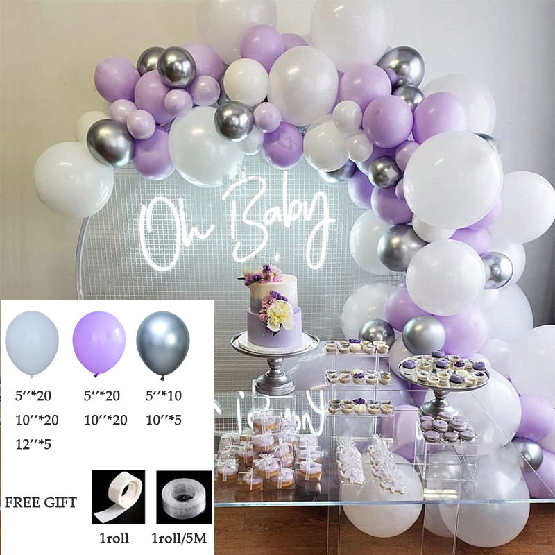 Elegant Macaron Purple Balloon Set β Perfect for Stylish Celebrations!