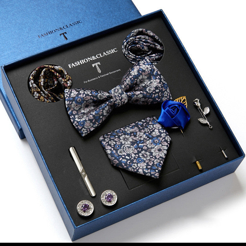 Men's tie featuring a sleek drop shape and arrow style, designed with high-quality printing. Ideal for formal occasions, presented in a stylish gift box. Dimensions: 145 x 7.5 x 3.5 CM.