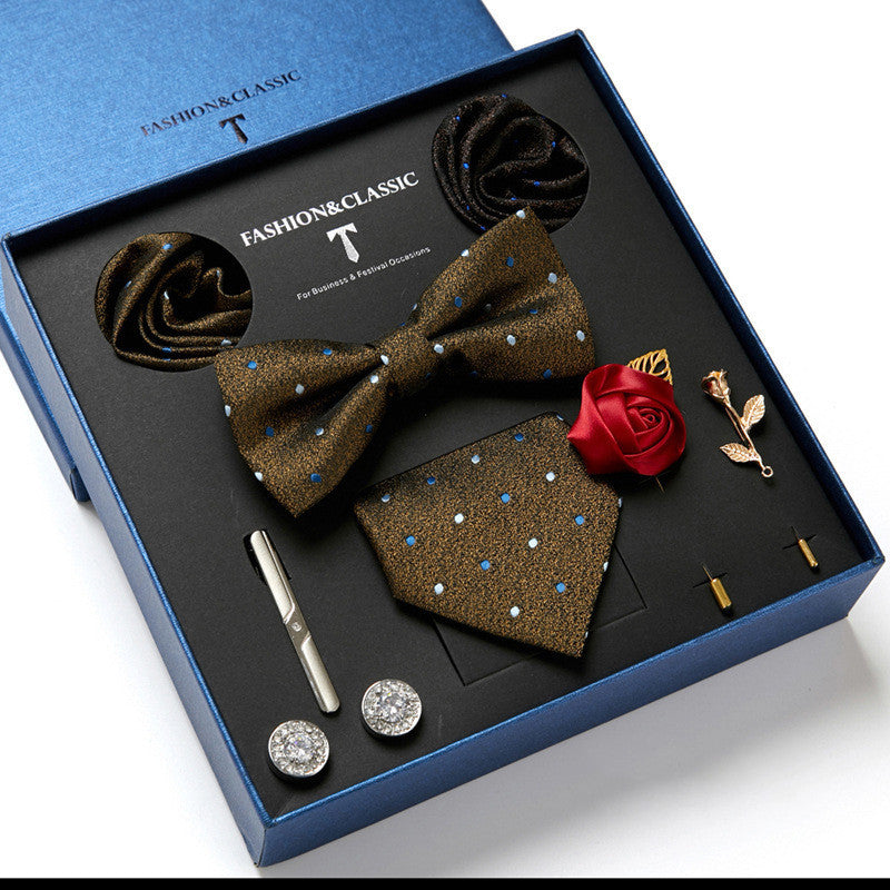 Men's tie featuring a sleek drop shape and arrow style, designed with high-quality printing. Ideal for formal occasions, presented in a stylish gift box. Dimensions: 145 x 7.5 x 3.5 CM.