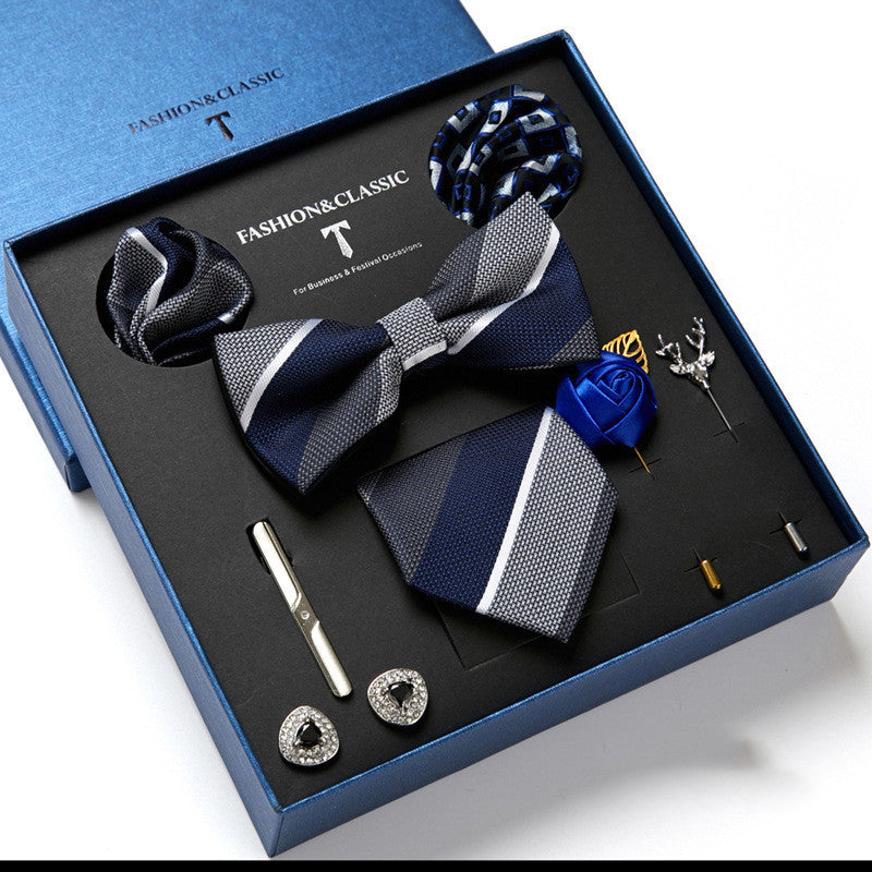 Men's tie featuring a sleek drop shape and arrow style, designed with high-quality printing. Ideal for formal occasions, presented in a stylish gift box. Dimensions: 145 x 7.5 x 3.5 CM.