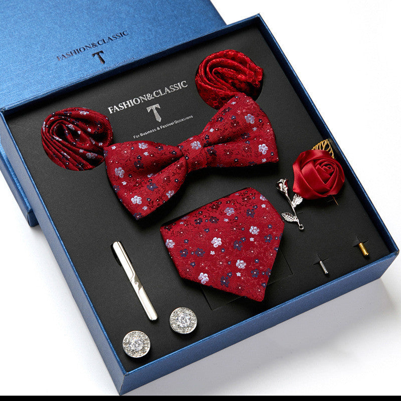 Men's tie featuring a sleek drop shape and arrow style, designed with high-quality printing. Ideal for formal occasions, presented in a stylish gift box. Dimensions: 145 x 7.5 x 3.5 CM.