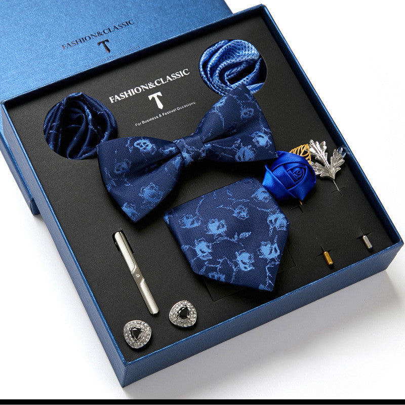 Men's tie featuring a sleek drop shape and arrow style, designed with high-quality printing. Ideal for formal occasions, presented in a stylish gift box. Dimensions: 145 x 7.5 x 3.5 CM.