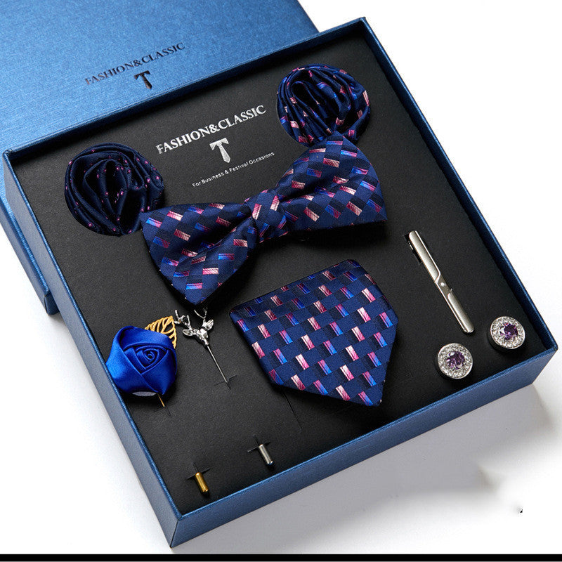 Men's tie featuring a sleek drop shape and arrow style, designed with high-quality printing. Ideal for formal occasions, presented in a stylish gift box. Dimensions: 145 x 7.5 x 3.5 CM.