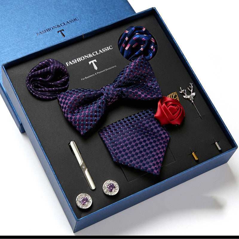 Men's tie featuring a sleek drop shape and arrow style, designed with high-quality printing. Ideal for formal occasions, presented in a stylish gift box. Dimensions: 145 x 7.5 x 3.5 CM.