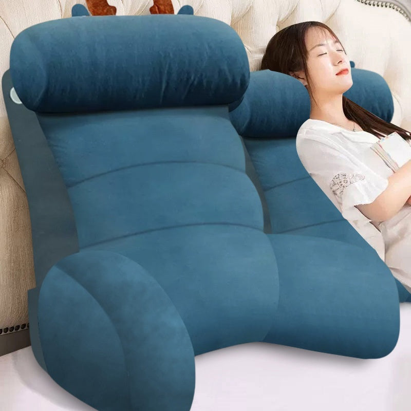 Bedside Soft Upholstery Pillow designed for neck and waist support, featuring a removable, washable cover and available in various stylish colors and sizes for ultimate comfort.