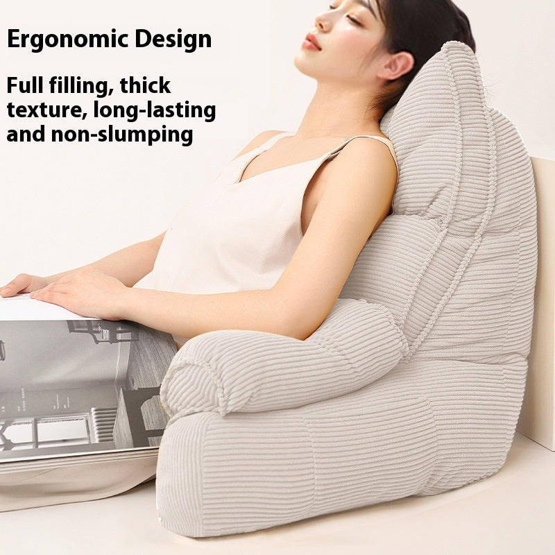 Bedside Soft Upholstery Pillow designed for neck and waist support, featuring a removable, washable cover and available in various stylish colors and sizes for ultimate comfort.