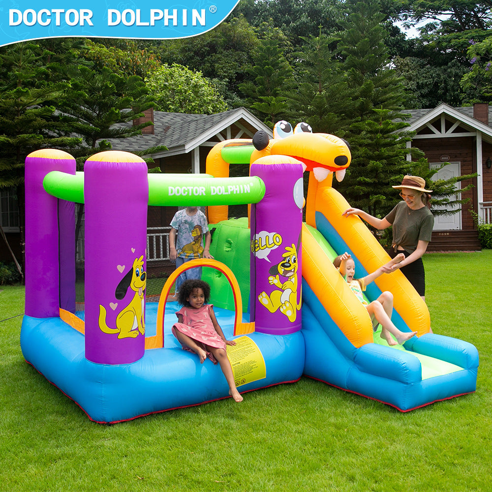 **Children's Inflatable Home Castle – A Fun and Safe Playtime Adventure!** A vibrant, bouncy inflatable play structure measuring 280x270x210cm, designed for kids to jump, slide, and explore. Perfect for amusement parks, malls, supermarkets, and community spaces. Quick to inflate and made from durable materials for safe and exciting play. Includes one inflatable skip bed for endless fun! 🎈🏰✨