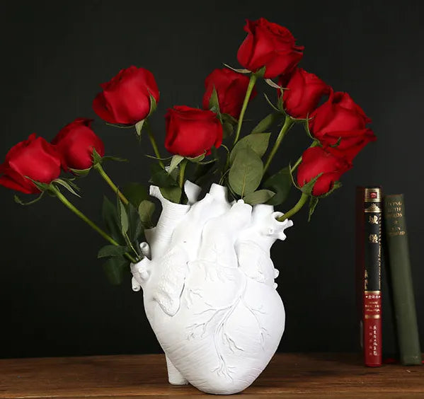 Art Vase Heart Sculpture