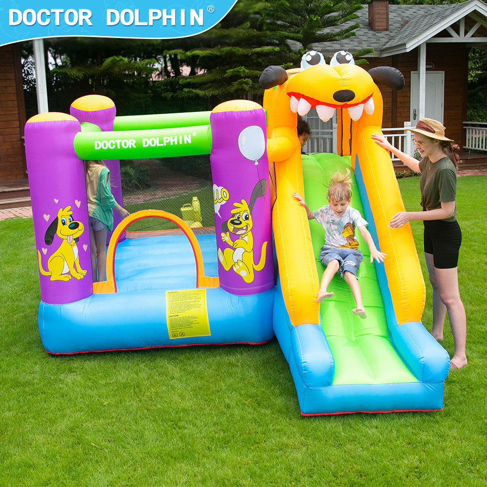 **Children's Inflatable Home Castle – A Fun and Safe Playtime Adventure!** A vibrant, bouncy inflatable play structure measuring 280x270x210cm, designed for kids to jump, slide, and explore. Perfect for amusement parks, malls, supermarkets, and community spaces. Quick to inflate and made from durable materials for safe and exciting play. Includes one inflatable skip bed for endless fun! 🎈🏰✨