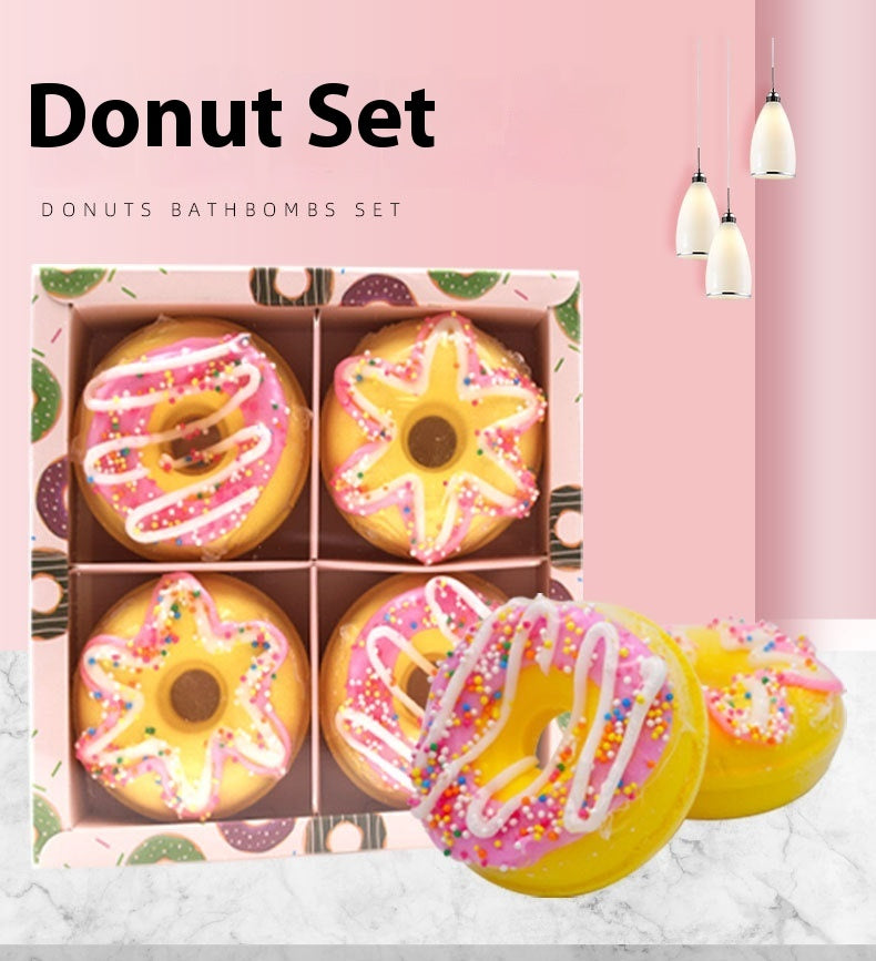 **Donut Explosion Salt Bombs Set – Fun, donut-shaped bath salt bombs for exfoliation, oil control, and a refreshing bath experience. Perfect for all skin types!**