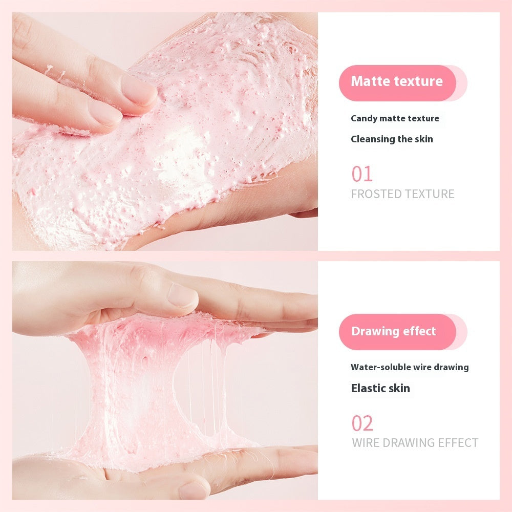 **Peach Candy Body Scrub** – A **silky, exfoliating scrub** that gently removes **dirt, oil, and dead skin** while hydrating and smoothing. With a **candy-frosted texture**, it dissolves effortlessly for a soft, radiant glow. 🍑✨ **140g per bottle.**