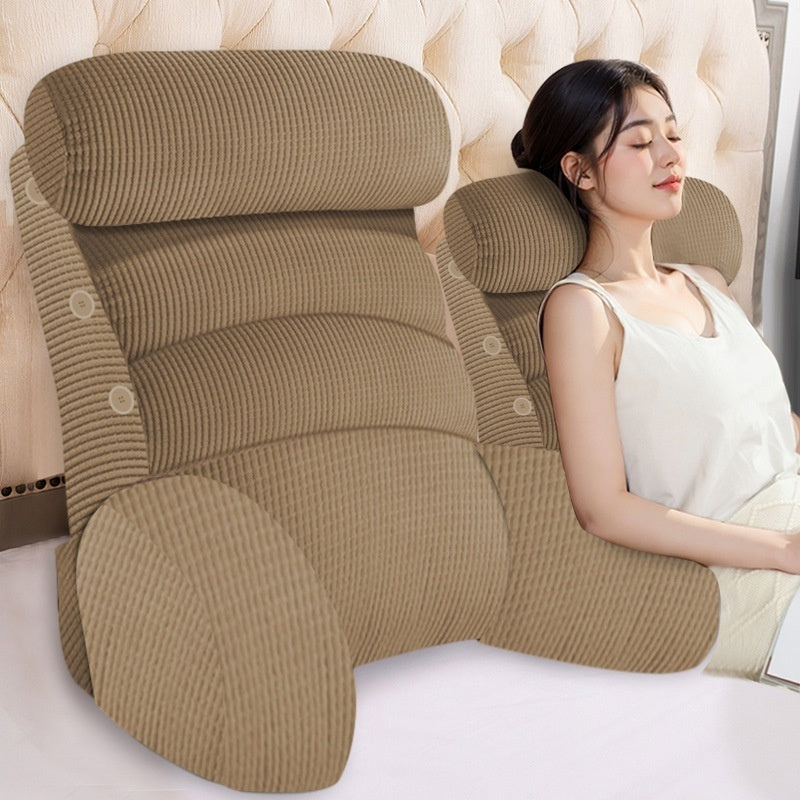 Bedside Soft Upholstery Pillow designed for neck and waist support, featuring a removable, washable cover and available in various stylish colors and sizes for ultimate comfort.