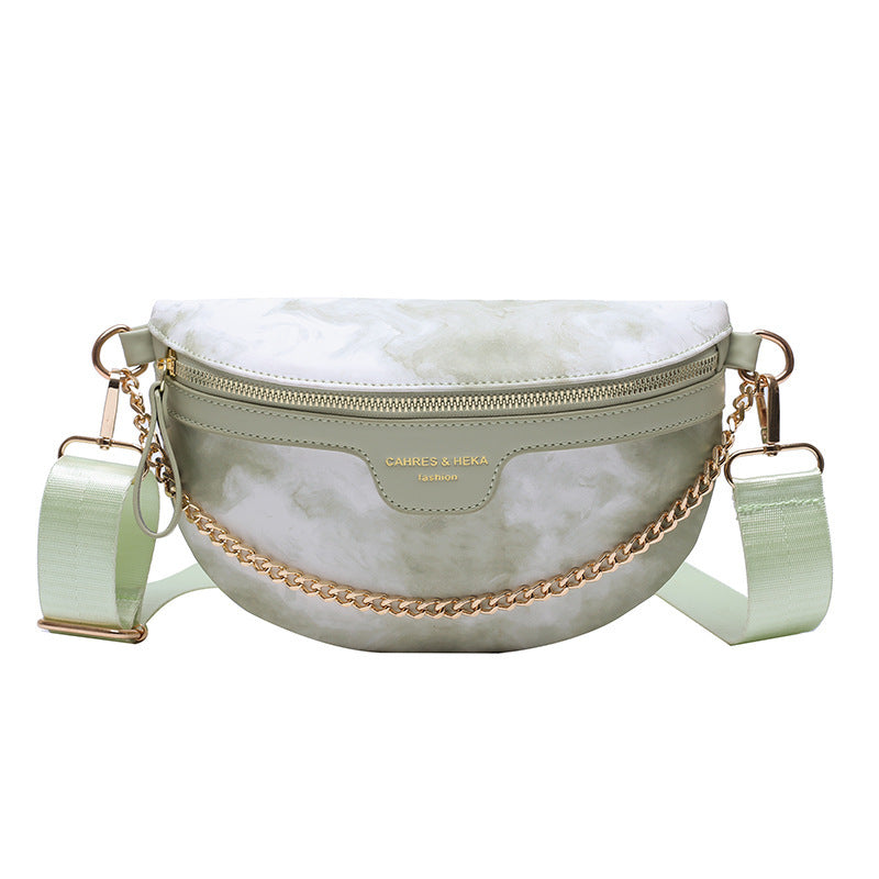 "Cross Body Handbag β A stylish medium-sized bag made from PU material with nylon texture. Available in pink, green, and blue, featuring a zipper closure, internal document bag, and an adjustable 120cm shoulder strap. Perfect for street chic fashion."