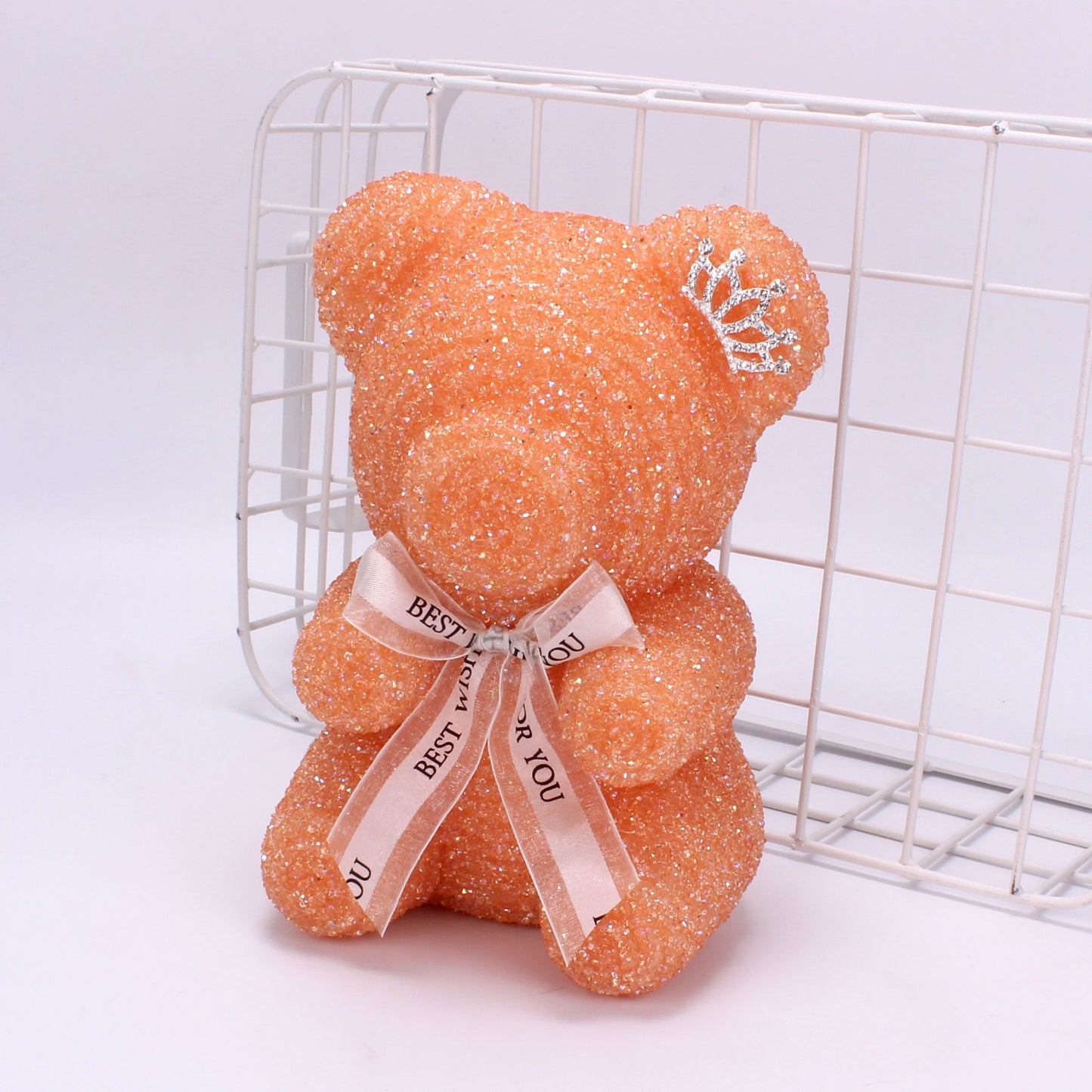 Crystal Diamond Bear – Elegant white crystal bear with a mosaic surface, perfect as a collectible or gift. Securely packed with bubble wrap for safe delivery.