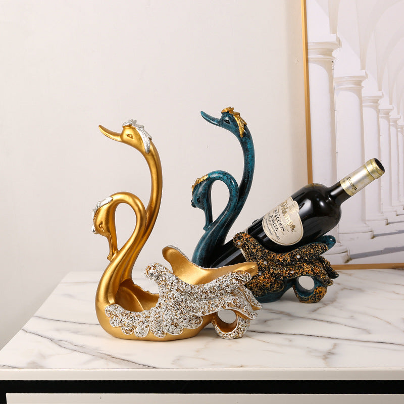 Add a touch of grace and sophistication to your home with the Elegant Swan Wine Rack, a stunning piece of handcrafted decor that combines artistry with functionality. Perfect for wine enthusiasts and lovers of refined design, this couple swan wine rack serves as both a beautiful decoration and a practical storage solution.
