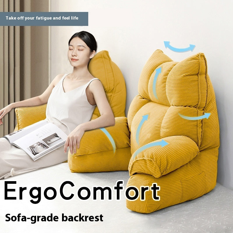 Bedside Soft Upholstery Pillow designed for neck and waist support, featuring a removable, washable cover and available in various stylish colors and sizes for ultimate comfort.