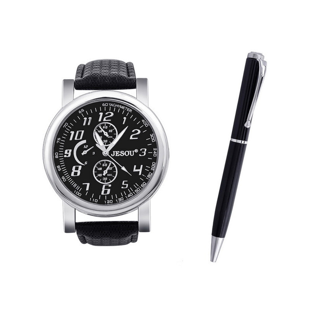 Elegant quartz watch gift set with a 24 cm strap, 2.0 cm band, and 4.0 cm dial, perfect for gifting or personal use.