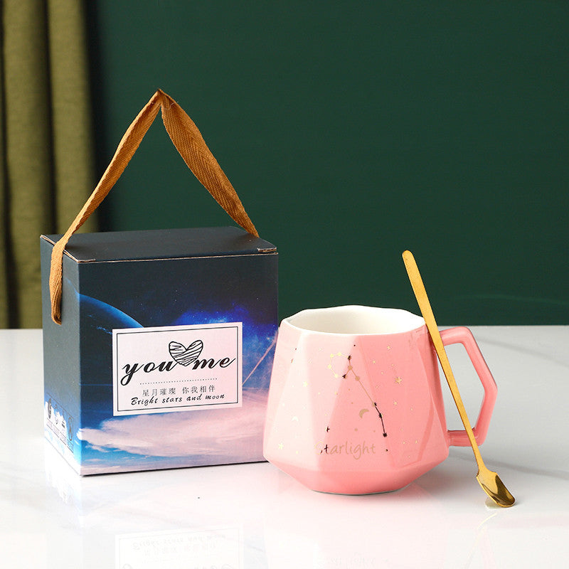 Elegant ceramic cup available in multiple colors including blue, green, pink, yellow red, and more, perfect for gifting or personal use.