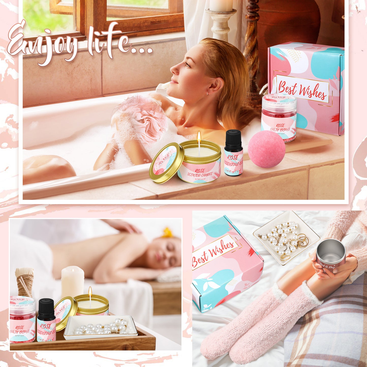 **Bath Salt Gift Box – A luxurious bath salt set for deep cleansing and relaxation. Perfect for a spa-like experience at home or as a thoughtful gift.**