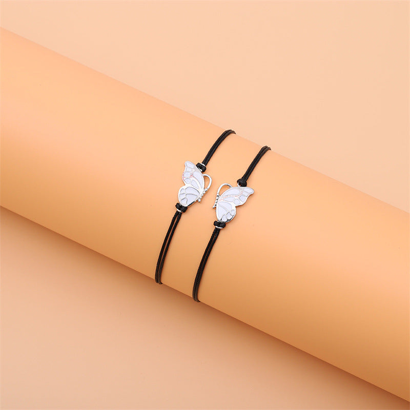 Celebrate the beauty of friendship with the Butterfly Friendship Wax Rope Braided Bracelet. This delicate bracelet symbolizes transformation, freedom, and the strong bond shared between friends, making it an ideal gift for expressing your love and appreciation.