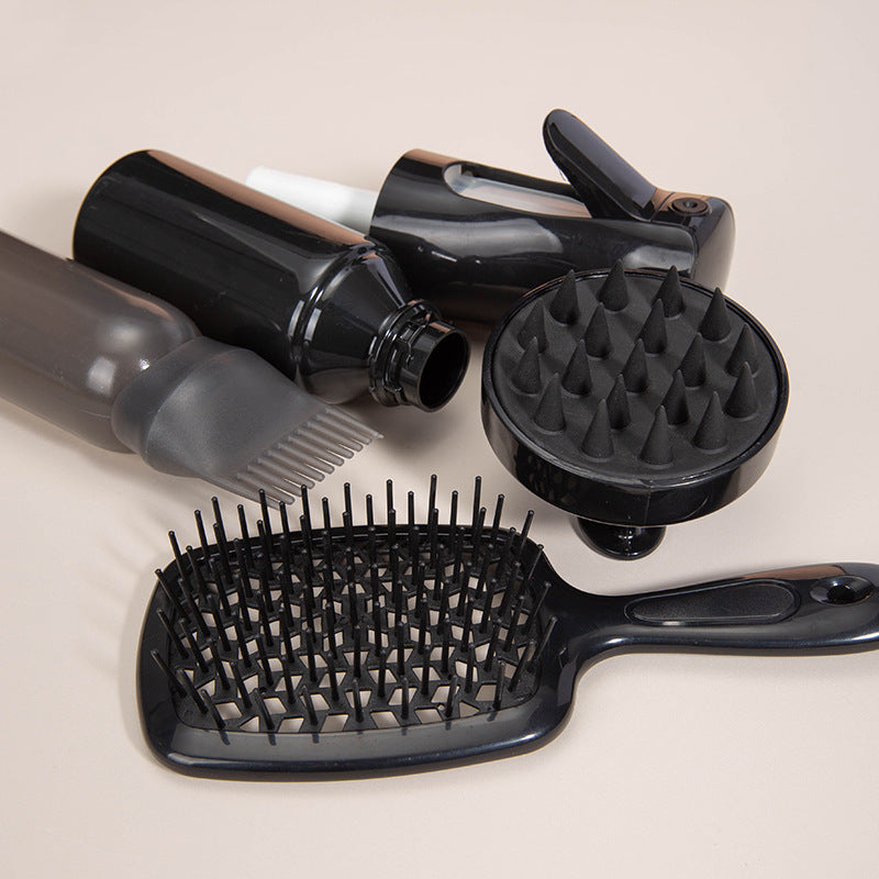 Elegant Hair Care Women's Gift Box featuring a high-quality plastic comb, available in purple, black, and pink. Perfect for daily styling and gifting.