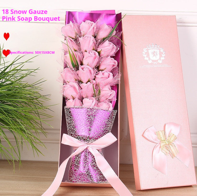**Rose Soap Bouquet Gift Box β Elegant & Handcrafted πΉ** A beautifully arranged **handmade soap flower bouquet**, available in **Red**, **Pink**, **Blue**, and **Purple**. Presented in a charming **50x15x8cm box**, perfect for gifting or home decor. π