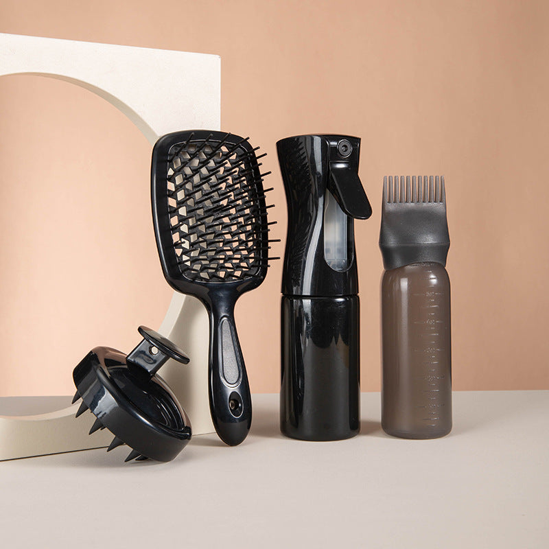 Elegant Hair Care Women's Gift Box featuring a high-quality plastic comb, available in purple, black, and pink. Perfect for daily styling and gifting.