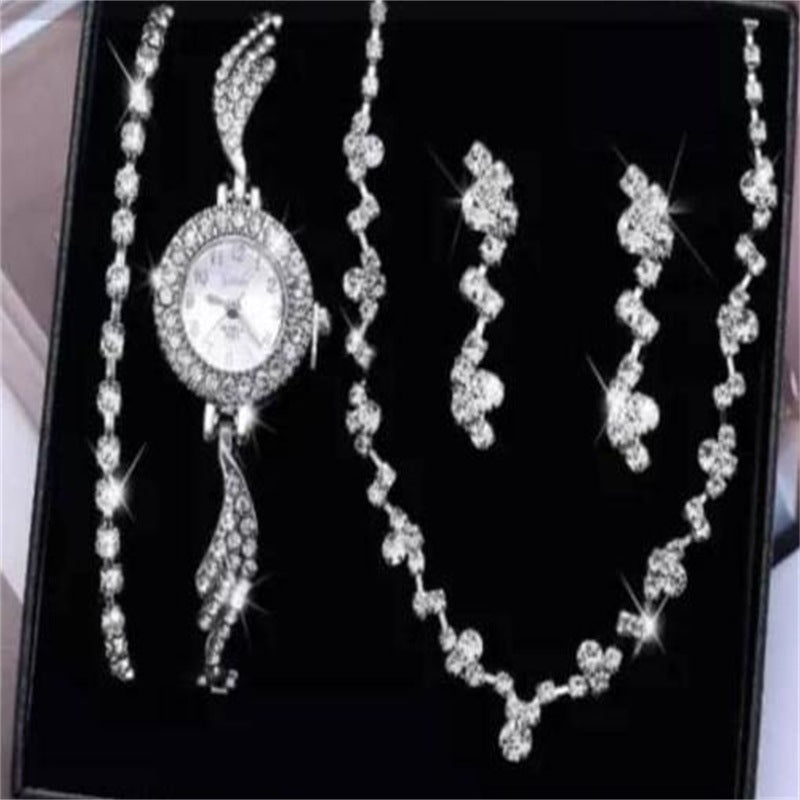 Diamond luxury bracelet watch set, a perfect blend of timeless elegance and sparkling sophistication for any occasion. #DiamondWatch #LuxuryBracelet #TimelessElegance #LuxurySet #SparklingJewelry #ElegantAccessories #LuxuryTimepiece #ChicStyle