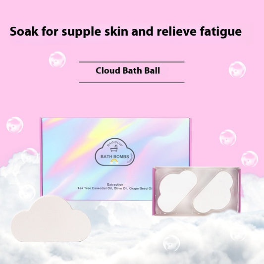 **Rainbow Clouds Bath Salt Gift Box – Exfoliating bath salts in vibrant colors for a refreshing and fun bath experience. Suitable for all skin types.**