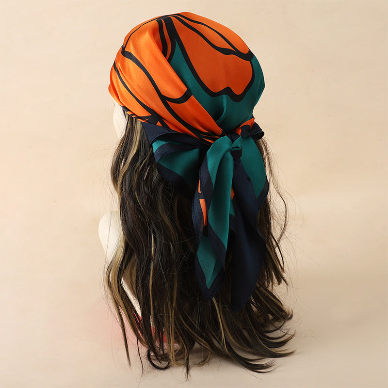 Artificial Silk Scarf Gift Set – Soft and elegant 70×70 cm silk satin scarf, perfect for spring, summer, and autumn. Lightweight, smooth, and versatile for various styling options. Available in multiple colors. An ideal gift choice.