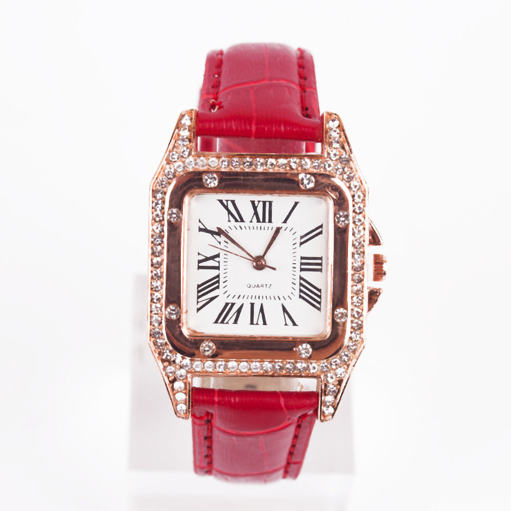 **Two-Piece Watch Set – Elegant & Fashionable ⌚** A sleek, **high-quality quartz alloy** watch with a **casual style**, perfect for fashion-forward women. Available in **Pink**, **Red**, **Black**, **Brown**, and **White**. A must-have accessory for any outfit. 🎁