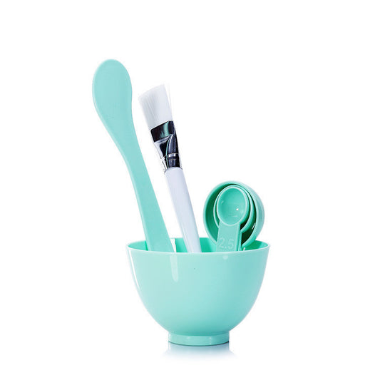 **Compact Six-Piece Mask Bowl Set for Easy Skincare – Includes Bowl, Stick, Brush & Meter**