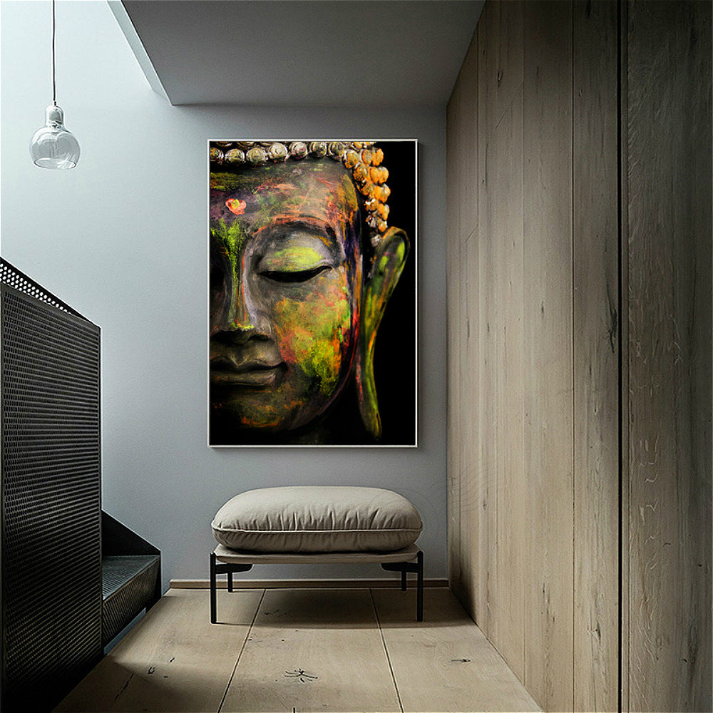 Buddha Portrait – A Timeless Symbol of Peace & Serenity Elevate your space with the Buddha Portrait, an exquisite piece of oil on canvas artwork that radiates tranquility and elegance. 