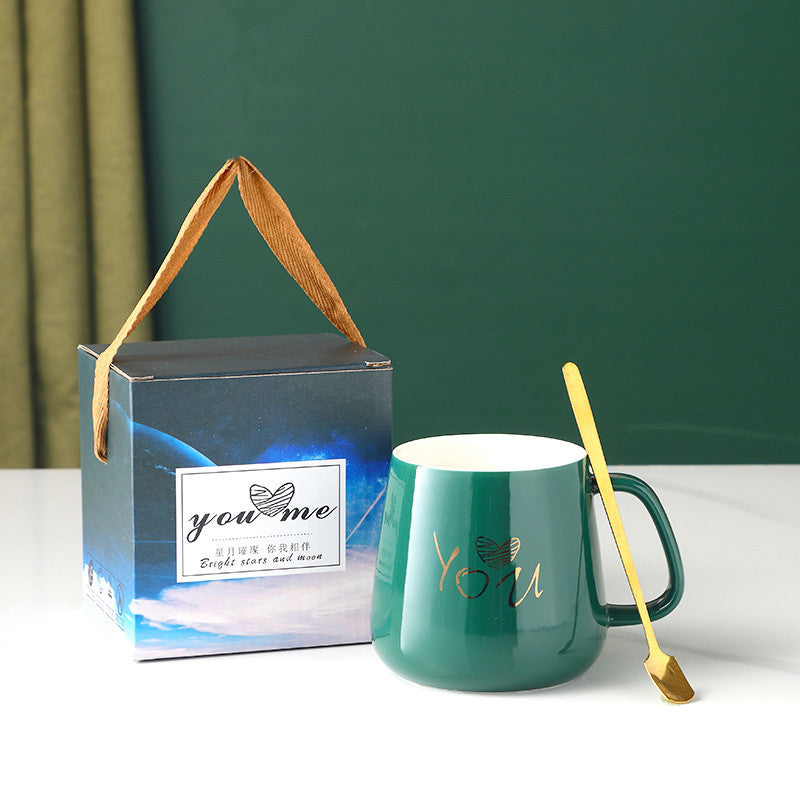 Elegant ceramic cup available in multiple colors including blue, green, pink, yellow red, and more, perfect for gifting or personal use.
