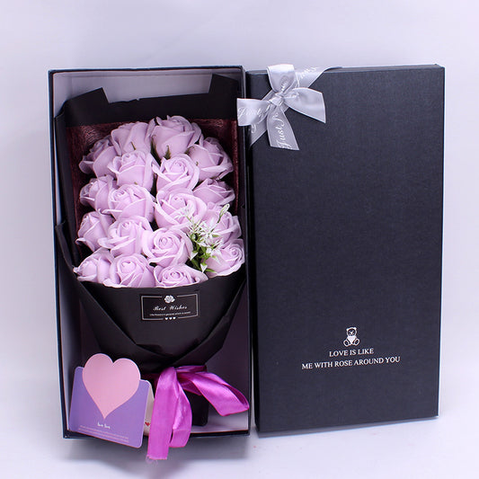 **Bouquet Soap Rose Flower – Elegant & Handcrafted 🌹** A **handmade soap rose bouquet** in a **gift box**, perfect for **birthdays**, **graduations**, and **special occasions** like **Valentine's Day**, **Mother's Day**, and more. A timeless and fragrant gift for anyone! 🎁