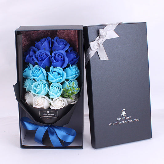 **Bouquet Soap Rose Flower – Elegant & Handcrafted 🌹** A **handmade soap rose bouquet** in a **gift box**, perfect for **birthdays**, **graduations**, and **special occasions** like **Valentine's Day**, **Mother's Day**, and more. A timeless and fragrant gift for anyone! 🎁