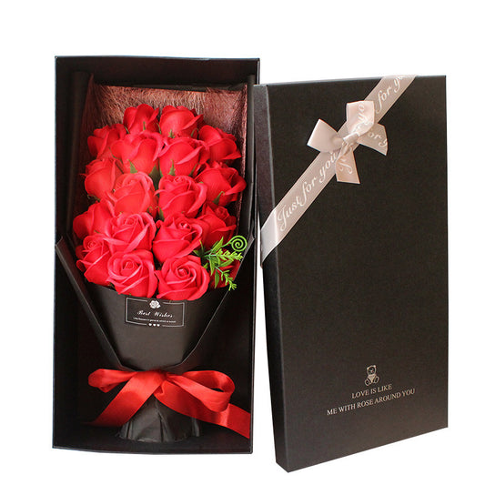 **Bouquet Soap Rose Flower – Elegant & Handcrafted 🌹** A **handmade soap rose bouquet** in a **gift box**, perfect for **birthdays**, **graduations**, and **special occasions** like **Valentine's Day**, **Mother's Day**, and more. A timeless and fragrant gift for anyone! 🎁