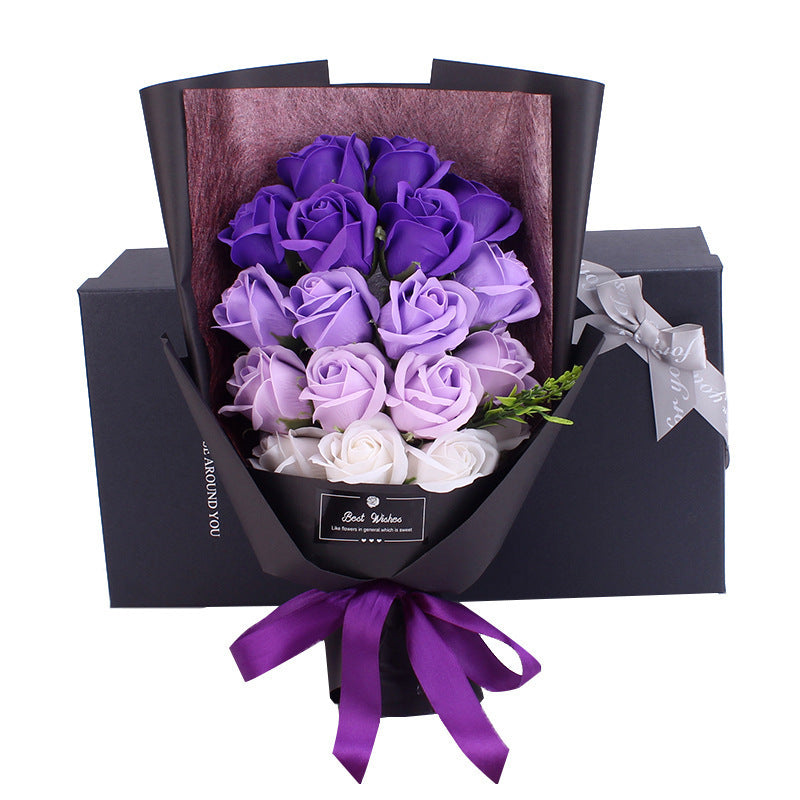 **Bouquet Soap Rose Flower – Elegant & Handcrafted 🌹** A **handmade soap rose bouquet** in a **gift box**, perfect for **birthdays**, **graduations**, and **special occasions** like **Valentine's Day**, **Mother's Day**, and more. A timeless and fragrant gift for anyone! 🎁