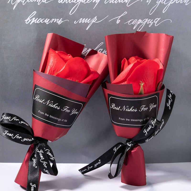 **Handmade Artificial Soap Flower Rose Bouquet – A Beautiful and Long-Lasting Gift of Love and Elegance.**