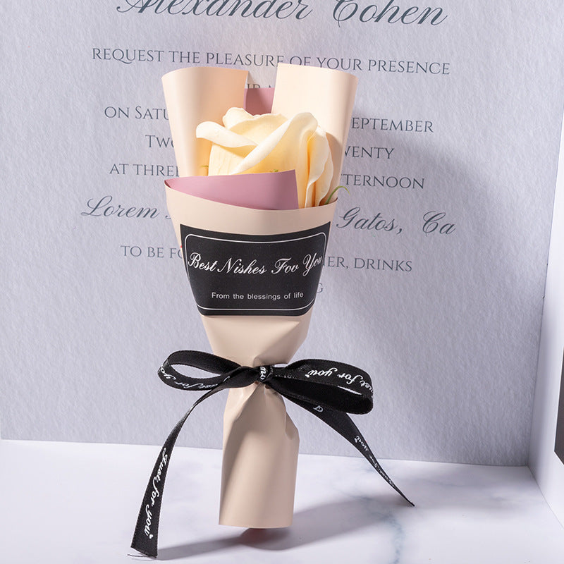 **Handmade Artificial Soap Flower Rose Bouquet – A Beautiful and Long-Lasting Gift of Love and Elegance.**