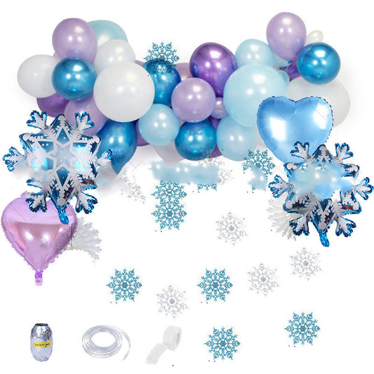 Festive Christmas-themed latex balloons in vibrant colors, perfect for holiday venue decoration.