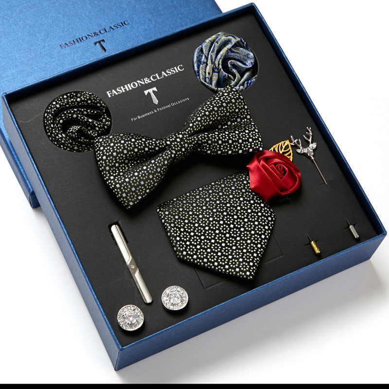 Men's tie featuring a sleek drop shape and arrow style, designed with high-quality printing. Ideal for formal occasions, presented in a stylish gift box. Dimensions: 145 x 7.5 x 3.5 CM.