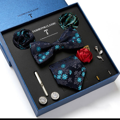 Men's tie featuring a sleek drop shape and arrow style, designed with high-quality printing. Ideal for formal occasions, presented in a stylish gift box. Dimensions: 145 x 7.5 x 3.5 CM.